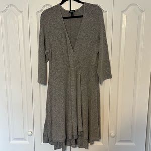 Torrid Size 2 Gray Wrap Sweater Dress